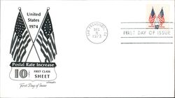 1974 10c Postal Rate Increase First Day Cover First Day Cover