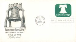 1974 10c Embossed Envelope First Day Cover First Day Cover