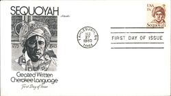 1980 19c Sequoyah First Day Cover First Day Cover