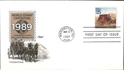 1989 25c World Stamp Exposition First Day Cover First Day Cover