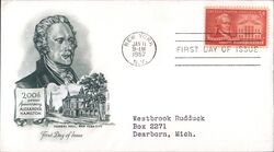 1957 3c Alexander Hamilton First Day Cover First Day Cover