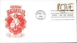 1982 20c LOVE Valentine's Day First Day Cover First Day Cover