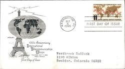 1965 11c International Telecommunication Union 100th Anniversary FDC First Day Cover