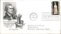 1965 5c John Singleton Copley Famous American Artist First Day Cover First Day Cover