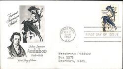1963 5c John James Audubon First Day Cover First Day Cover
