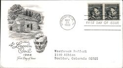 1966 4c Lincoln Coil Block of Stamps First Day Cover First Day Cover