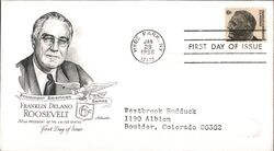 1966 6c Franklin D. Roosevelt First Day Cover First Day Cover