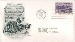 1950 3c Kansas City, Missouri Centennial FDC First Day Cover