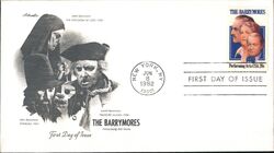1982 20c The Barrymores Performing Arts First Day Cover First Day Cover
