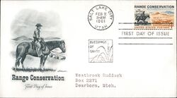 1961 4c Range Conservation First Day Cover First Day Cover