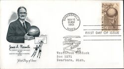 1961 4c James Naismith Basketball First Day Cover First Day Cover