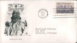 1951 3c Colorado Statehood 75th Anniversary First Day Cover First Day Cover