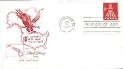 1968 10c Air Mail First Day Cover First Day Cover