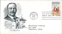1961 4c Frederic Remington First Day Cover First Day Cover