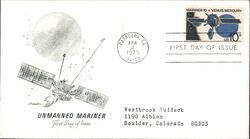 1975 10c Mariner 10 Venus/Mercury First Day Cover First Day Cover