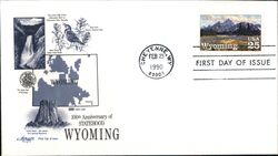 1990 25c Wyoming Statehood FDC First Day Cover