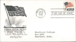 1963 5c Fifty Star Flag First Day Cover First Day Cover