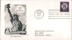 1954 3c Liberty Regular Postage First Day Cover First Day Cover