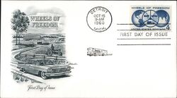 1960 4c Wheels of Freedom First Day Cover First Day Cover