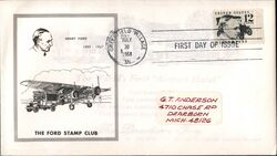 1968 12c Henry Ford First Day Cover First Day Cover