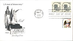1980 1c The Ability to Write Block of Stamps FDC First Day Cover