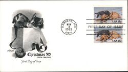 1982 13c Christmas Pets First Day Cover First Day Cover