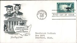 1962 4c Higher Education First Day Cover First Day Cover