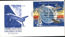 1981 18c Space Shuttle First Day Cover Block of Stamps First Day Cover