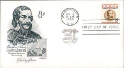 1958 8c Lajos Kossuth Champion of Liberty First Day Cover First Day Cover