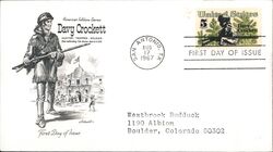 1967 5c Davy Crockett First Day Cover First Day Cover