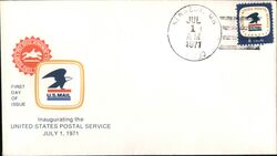 1971 8c Inauguration of the U.S. Postal Service First Day Cover First Day Cover