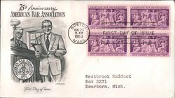1953 3c American Bar Association 75th Anniv. First Day Cover First Day Cover