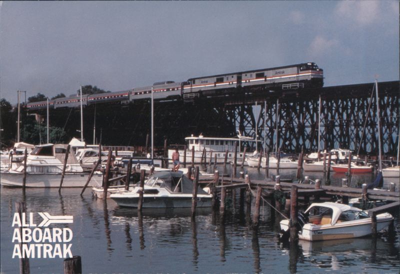 Amtrak Auto Train over Neabsco Creek, Lorton VA Virginia
