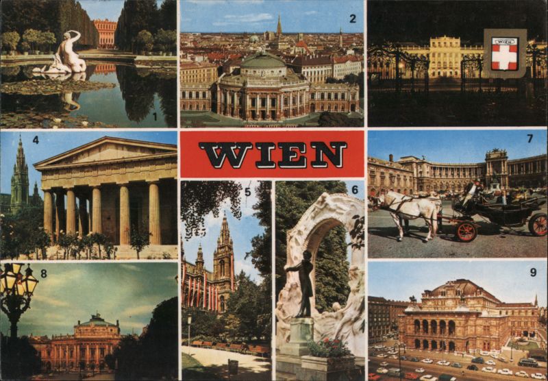 Vienna, Austria - Collage of Famous Landmarks