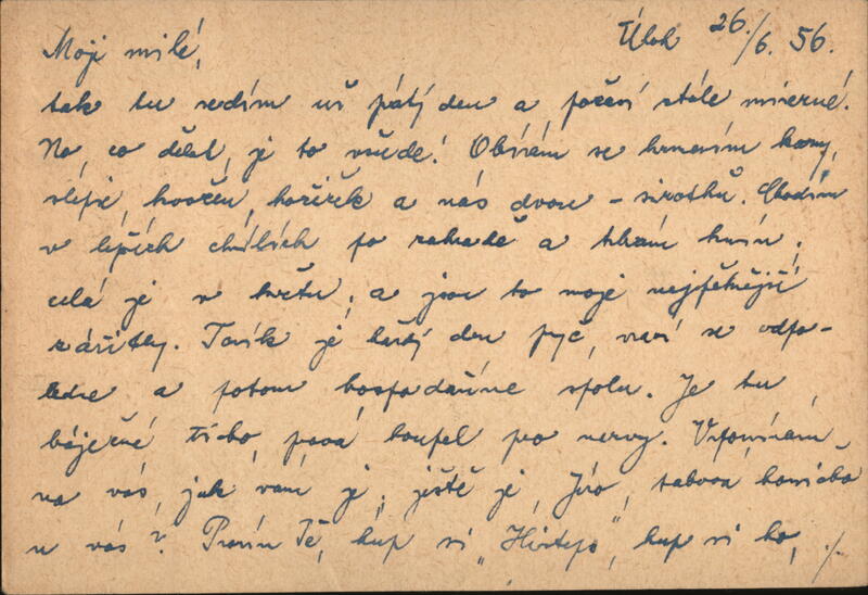 Handwritten Letter, Czech Correspondence 1956 Prague Czechoslovakia