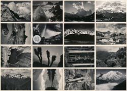 Set of 16: Tenaya Lake & Yosemite National Park Landscapes by Ansel Adams Postcard