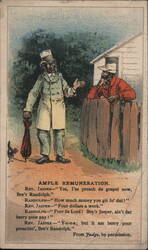 Ample Remuneration Comic Dialogue, Black Americana Trade Card