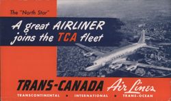 Trans-Canada Air Lines "North Star" Airliner Ad Blotter