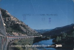 Amtrak California Zephyr Train, First Class Service Postcard