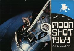 Apollo 11 Moon Shot 1969 Space Walk Postcard