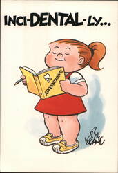Family Circus INCI-DENTAL-LY... Cartoon Dental Check-up Reminder Postcard