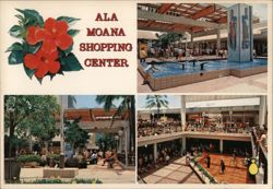 Ala Moana Shopping Center, Honolulu HI Postcard