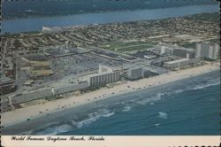 Daytona Beach, Florida Aerial View Beachfront Hotels Postcard