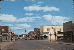 Swift Current, SK Downtown Street Scene Postcard