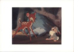 Disney's Bambi and Thumper Laugh Together Postcard