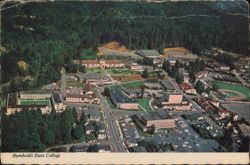 Humboldt State College Aerial View Postcard