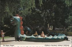 The Happy Dragon, Children's Fairyland, Oakland CA Postcard