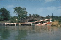 Universal Studios. Movie magic parts the waters for the Glamor Tram. Postcard