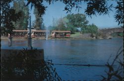 Universal Studios Glamor Tram attacked by submarine Postcard