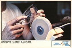 Jim Davis Handcut Glassware, Pennsboro, WV Postcard